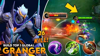 26 Kills!! Untouchable Granger with Crazy Damage Build!! - Build Top 1 Global Granger - MLBB