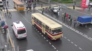 Парад ретротехники в День московского транспорта