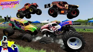 Monster Jam INSANE Racing, Freestyle and High Speed Jumps #9 | BeamNG Drive | Grave Digger