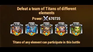 Guide to Unlimited Daily Dungeon: Door of Hybrid Titans, end of 10s level, #HeroWars