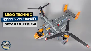 LEGO Technic 42113 Bell Boeing V-22 Osprey detailed building walkthrough and feature review