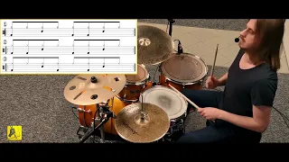 Lekcja gry na perkusji || Prosty utwór na zestaw || Coldplay - Yellow (wersja uproszczona).