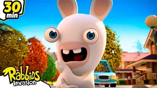 Mini Rabbid is in the wild! | RABBIDS INVASION | 30 Min New compilation | Cartoon for kids