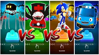 House Head 🆚 Cho cho Charles 🆚 Sonic 🆚 Tayo the little bus.🎶 Who will win?