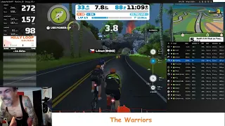 Zwift Crit Club on Two Bridges Loop 7/18 06:40 Two Bridges Loop   3 Laps   22 km