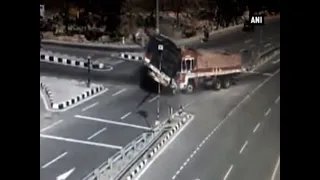 Caught on camera: Car crushed between two trucks, 5 dead