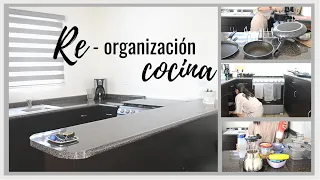 Minimalismo en la COCINA. Re-organización de toda la cocina. Práctico, funcional y económico.