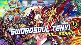 Master Duel - SWORDSOUL TENYI deck tutorial combo full board 6+ INTERRUPTION - Step by step