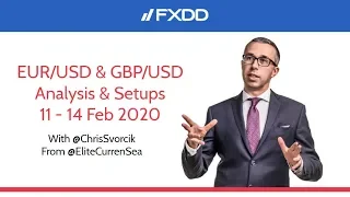 EUR/USD and GBP/USD Analysis & Setups 11 - 14 Feb '20