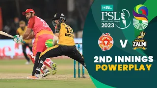 2nd Innings Powerplay | Islamabad United vs Peshawar Zalmi | Match 32 | HBL PSL 8 | MI2T