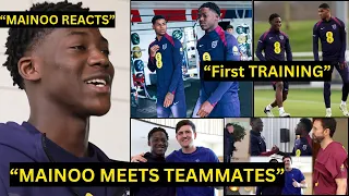 Kobbie Mainoo ARRIVES England camp, Joins First TRAINING & REACTS to call up🔥| Man United news