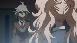 Junko and Nagito meeting for the first time (Danganronpa 3: Despair Arc)