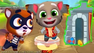 Talking Tom Gold Run Android Gameplay - Frosty Tom MEDIEVAL Side Catch Raccoon Robber