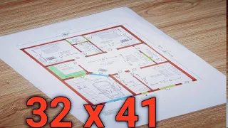 32 x 41 house design map || 32x41 ghar ka naksha || 32*41 home design