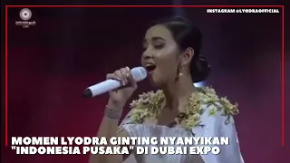 Momen Lyodra Ginting Nyanyikan Indonesia Pusaka di Dubai Expo