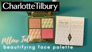 CHARLOTTE TILBURY Pillow Talk Beautifying face palette Fair/Medium swatches