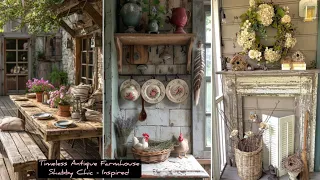 🍂New🍂 DISTRESSED-INSPIRED Antique Farmhouse Aesthetic Decor Ideas with a Touch of Shabby Chic Style