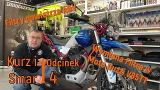 Kurz i Smar odc. 4 - Filtry powietrza ADV  Moto Guzzi V85 TT Moto Guzzi w pierwszym rajdzie Dakar.