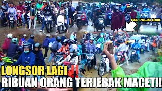 🔴ASLI BIKIN CEMAS‼️DETIK-DETIK LONGSOR TURUN DISAAT KENDARAAN SEDANG MACET..!