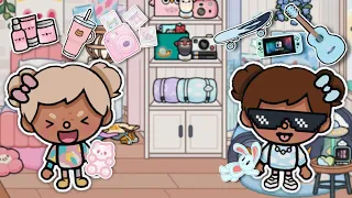 Surprising My OPPOSITE Twins With Their DREAM ROOM 🎀🎮| *with voice* | Toca Boca