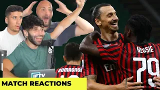 MILAN 4-2 JUVENTUS REACTIONS TO INSANE COMEBACK !  IBRA VS RONALDO