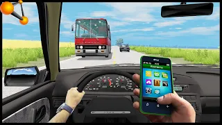 PHONE WHEN DRIVING! GOT IN CRASH! - BeamNg Drive