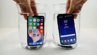 iPhone X vs Samsung Galaxy S8 Water Freeze Test! - What Will Happen?