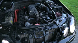 2004 E55 AMG Weistec supercharged Warm revs and driving video