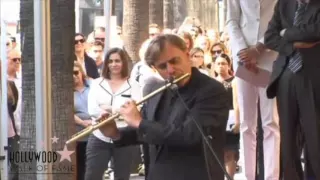 Andrea Griminelli at the Hollywood Walk of Fame Ceremony, plays Morricone's Gabriel's Oboe