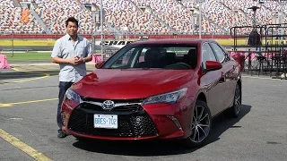 2015 Toyota Camry Test Drive Review with Charlotte Motor Speedway Hot Lap