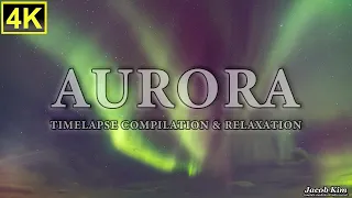 Northern lights - Aurora Borealis 4K Timelapse Compilation & Relaxation l Iceland (1/5)