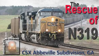 [8N][4k] The Rescue of Coal Train N319, CSX Abbeville Subdivision, GA 01/19/2022