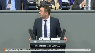 MdB Dr. Andreas Lenz (CSU): Strukturstärkungsgesetz Kohleregion (26. September 2019)