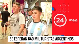Se esperan 640 mil turistas: Argentinos compran ropa y neumáticos en su retorno | 24 Horas TVN Chile