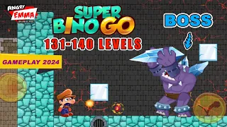 Super Bino Go - Levels 131-140 + BOSS (Gameplay 2024)