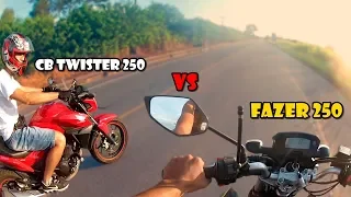 FAZER 250 VS CB TWISTER 250 ( Arrancada ou Final ?)