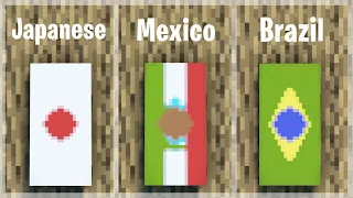 Minecraft: TOP 10+ Country Flag Banner Designs (Tutorial)