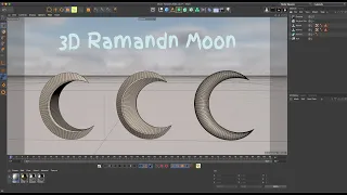 The Best Ways To Create 3D Ramadan MOON 🌙 With ( Full Control  ) CINEMA 4D S24.