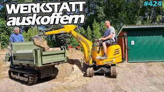 Action auf'm Hof! | Letzte arbeiten vorm Beton | Werkstatt auskoffern | JCB 8010 | Yanmar C10R