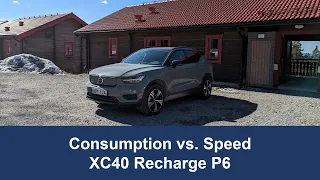 Consumption vs Speed  - XC40 Recharge P6