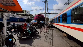 14 Trains arriving and departure in Ho Chi Minh City at daytime (2019)
