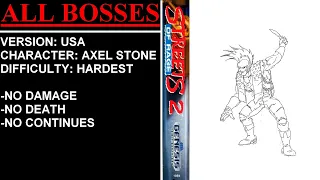 Streets of Rage 2 [USA] (Sega Genesis) - (All Bosses | Hardest Difficulty)