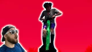 INSANE COMPRESSED AIR POGO STICK CAN GO 10 FEET IN AIR! **crashing on the vurtego v4 pro**