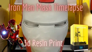 3d Printed Iron Man Mask Timelapse Video.
