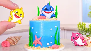 🐋 Perfect Miniature Baby Shark Cake Decorating | Amazing Miniature Colorful Cake Recipe