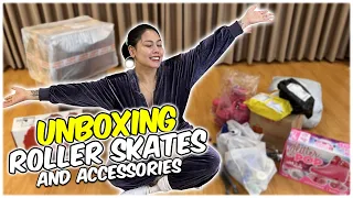 UNBOXING ROLLER SKATES AND ACCESSORIES | NAKISALI SI BABY HAPI