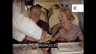 Luxury Plane Food, 1950s First Class Flight, HD