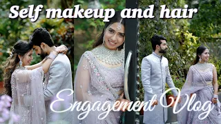 Our engagement vlog💍✨self makeup and hair for engagement #engagement #engagement vlog #wedding