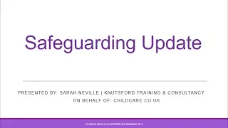 Safeguarding Update