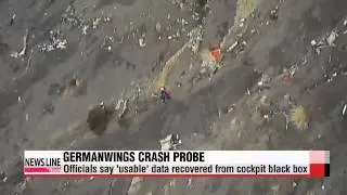 Germanwings black box data found usable   독일 여객기 추락 사고 원인 파악 시도 중